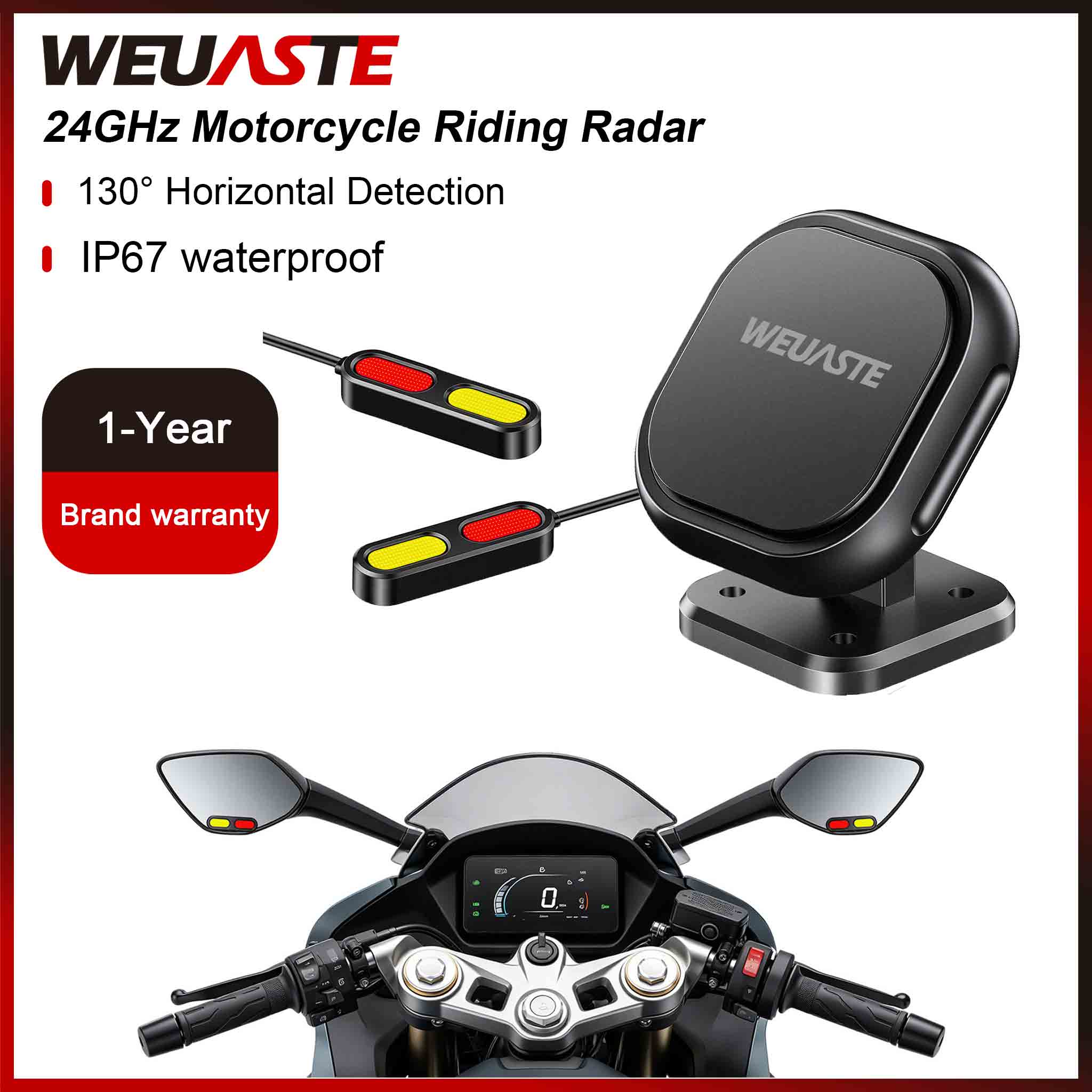 Blind Spot Detection System 24Ghz Radar - WEUASTE 24GHz 레이더 BSD01 오토바이 BSD