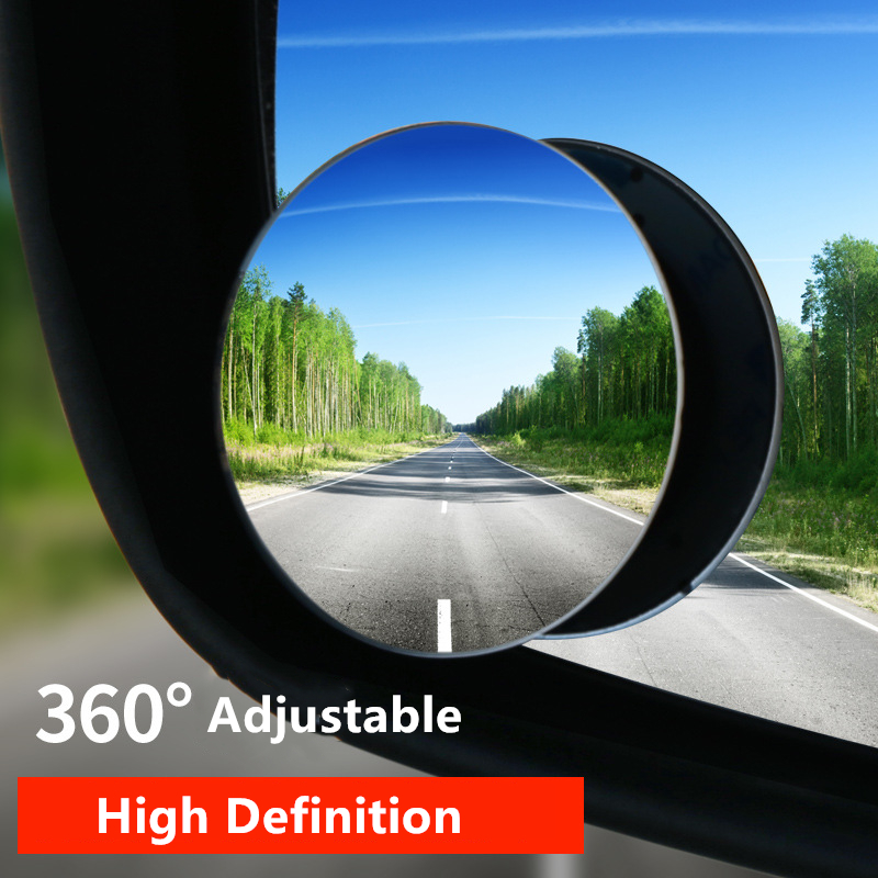 Blind Spot Mirror Wide Angle Convex 2Pcs - 1/2개 림리스 360 ° 차량 후방
