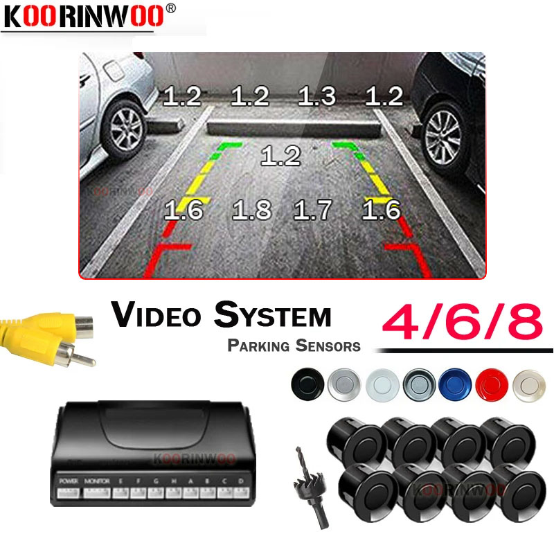 Car Parking Sensor 8 Sensor Front Rear - Koorinwoo 가시 비디오 자동차 주차 센서