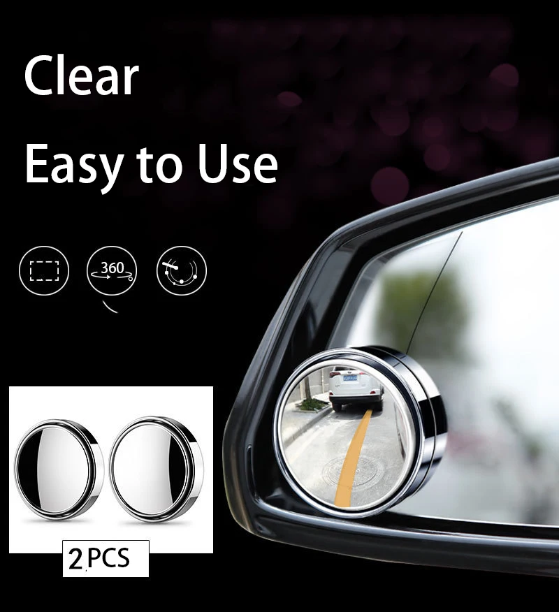360 °   조절 가능한 광각 원형 볼록형 사각지대  - Blind Spot Mirror Wide Angle Convex 2Pcs 리뷰 및 가격