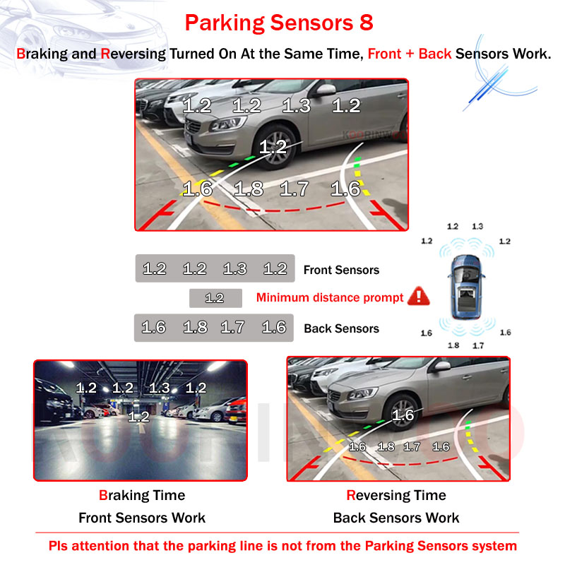 쿠린우 자동차 주차 8센서 키트 파크트로닉스 후방 레이 - Car Parking Sensor 8 Sensor Front Rear 리뷰 및 가격