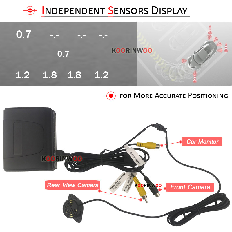 쿠린우 듀얼 코어 자동차 주차 센서 8 레이더 자동차  - Car Parking Sensor 8 Sensor Front Rear 리뷰 및 가격