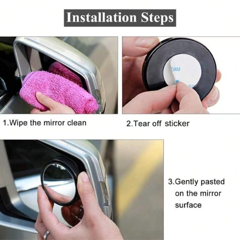 2개입 원형 프레임 볼록형 사각지대 거울 안전 운전 광 - Blind Spot Mirror Wide Angle Convex 2Pcs 리뷰 및 가격