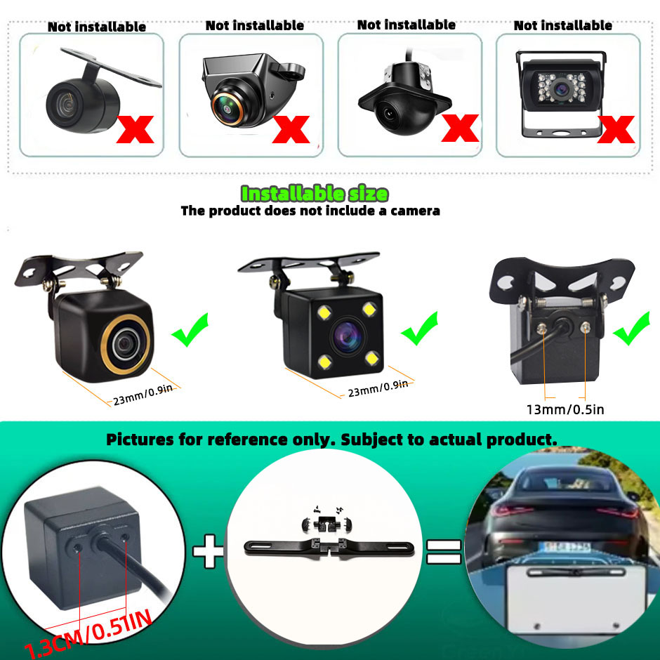 후방 카메라 번호판 브래킷 대시보드 후방 카메라 미러  - License Plate Backup Camera Frame Mount 리뷰 및 가격