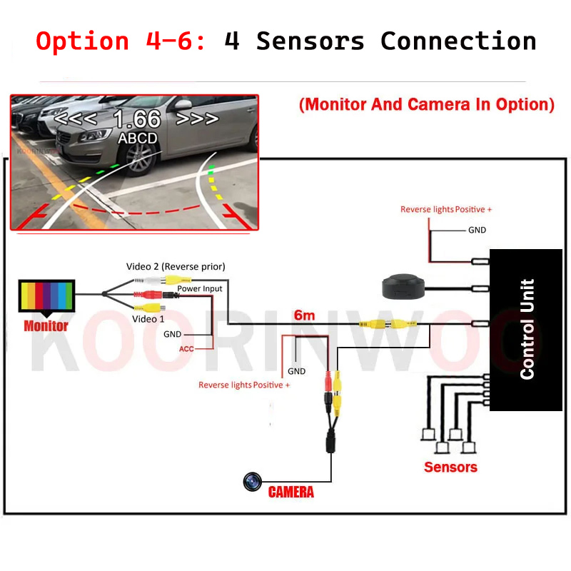 쿠린우 자동차용 지능형 시스템 파크트로닉스 4/8 다이 - Car Parking Sensor 8 Sensor Front Rear 리뷰 및 가격