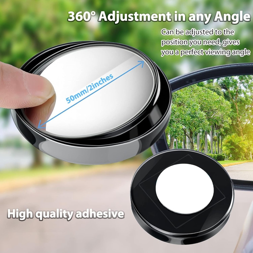 2개 360도 조절 가능 사각지대 미러 자동차 보조 후 - Blind Spot Mirror Wide Angle Convex 2Pcs 리뷰 및 가격