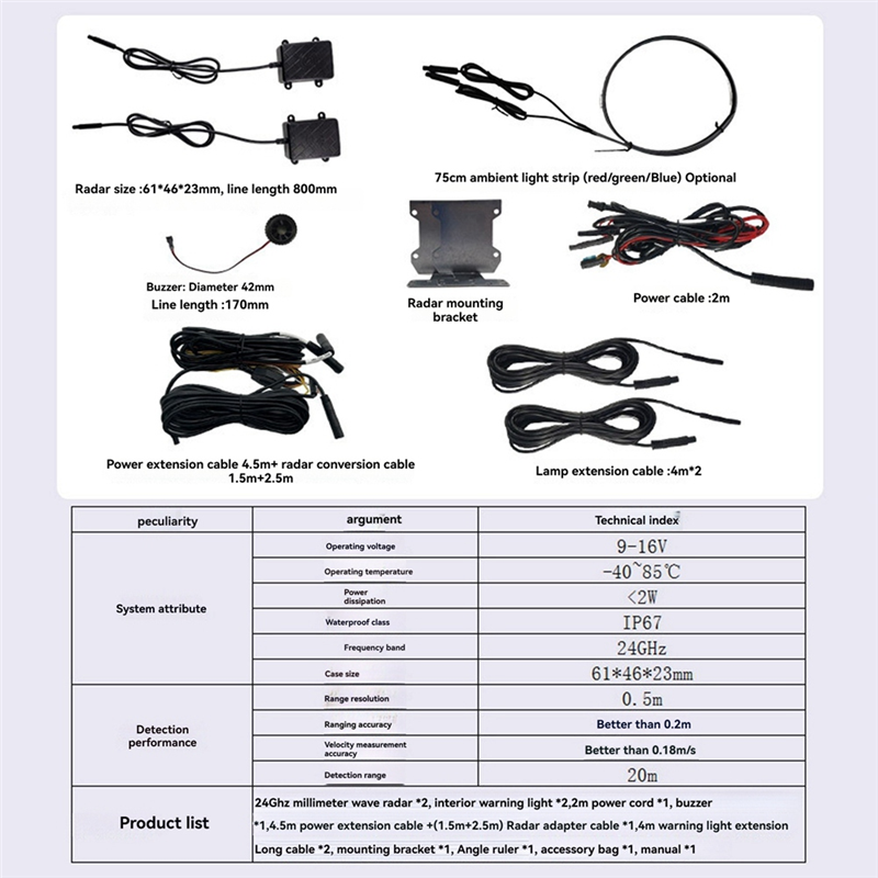 Classy-20M 자동차 범용 24Ghz 밀리미터파  - Millimeter Wave Radar Blind Spot Warning 리뷰 및 가격